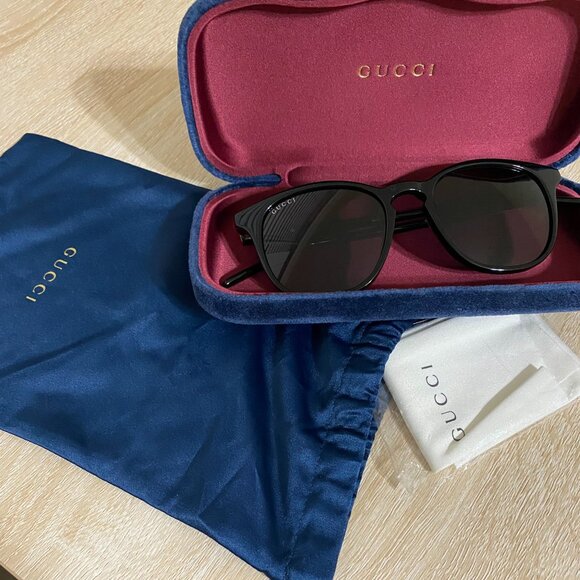 NEW Authentic Black Gucci Round Men's Sunglasses GG1157S 001 50 (Very Low Price) - Picture 1 of 9